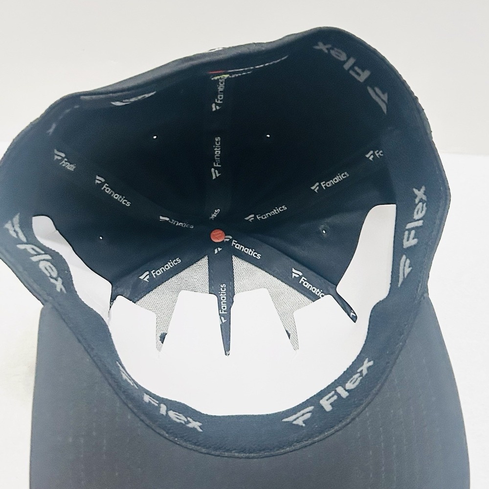 Fanatics San Jose Sharks Logo Stretch Flex Fit Hat Cap S/M Black NHL Hockey - Picture 5 of 5